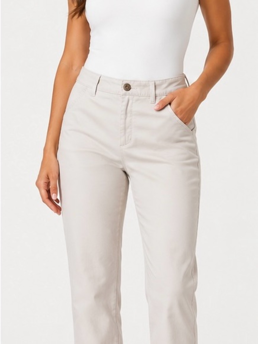 Banana Republic Beige Straight Leg Pants | Size 6